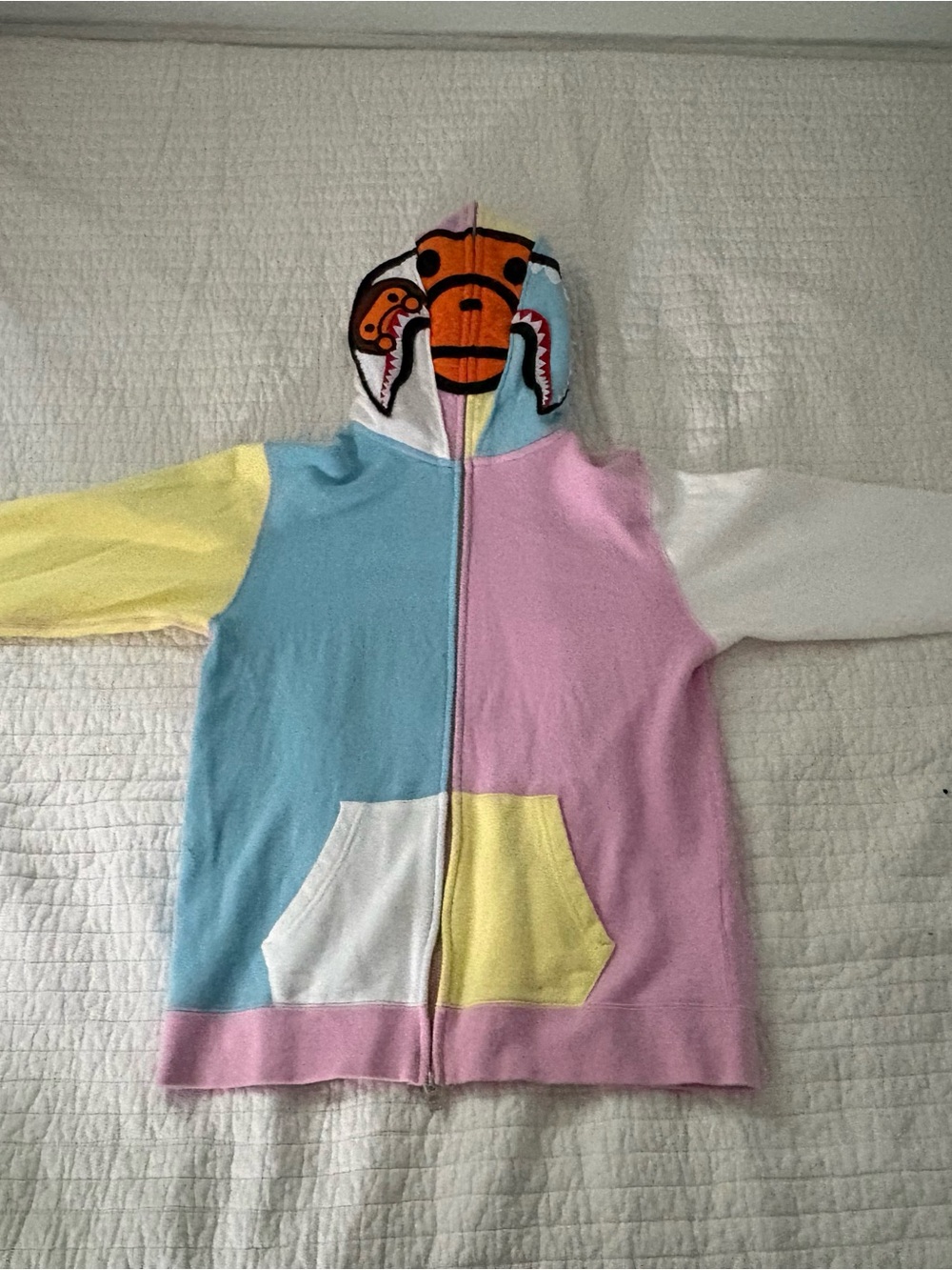 A Bathing Ape Mens Color Block Full Zip Hoodie BAPE